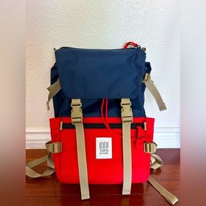 Topo Designs Rover Pack Backpack Navy and Red